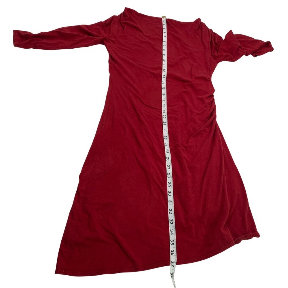 Patagonia seabreaks dress Asymmetrical Draped Neck 3/4 Sleeve Dress M Organic - Picture 9 of 10